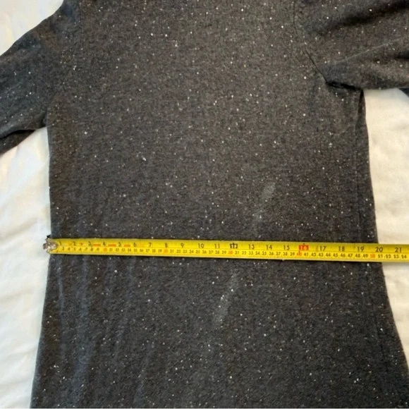 Talbots 1X Charcoal Speckled Knit Turtleneck Sweater Dress Stretch - Picture 12 of 12